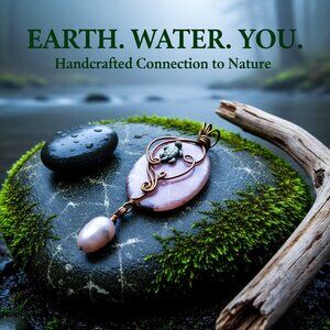 Uniquely Wire Wrapped Turtle + Rhodonite Stone Pendant for Ocean & Beach Lovers